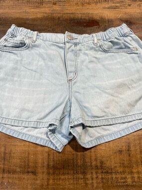 LOFT Light Blue Denim pull on Shorts - Elastic High-Rise Casual
